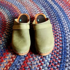 Classic clog by Lotta from Stockholm, size 38, green oiled nubuck